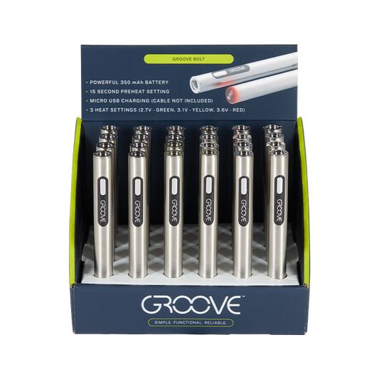 Groove Bolt 510 battery in it's packaging.