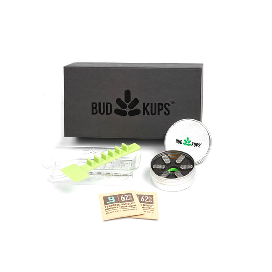 BudKit Plus contents next to Box.