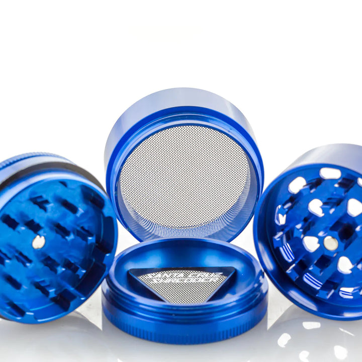 All Separate Parts of the Blue 4 piece Santa Cruz Shredder.